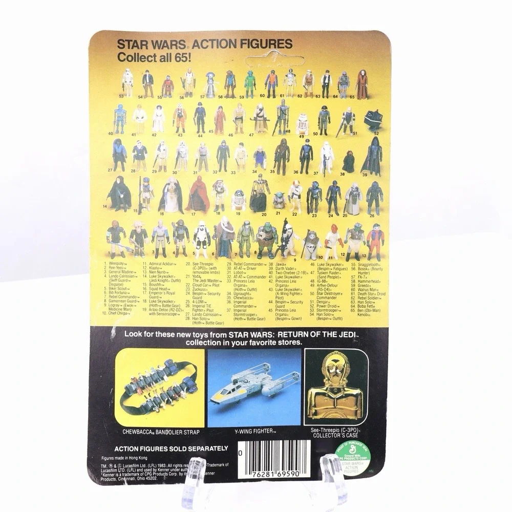 Vintage 1983 Kenner Star Wars ROTJ Nien Nunb 65 Back MOC Sealed Figure